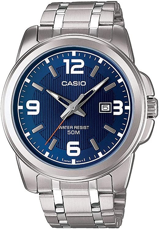 Casio Klassische Herrenuhr (MTP 1314PD 2A, blau)