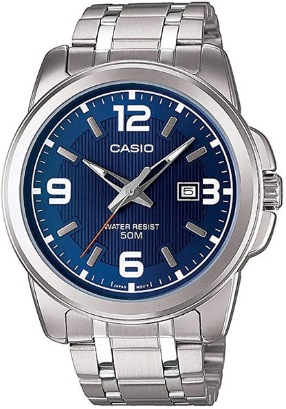 Casio Klassische Herrenuhr (MTP 1314PD 2A, blau)