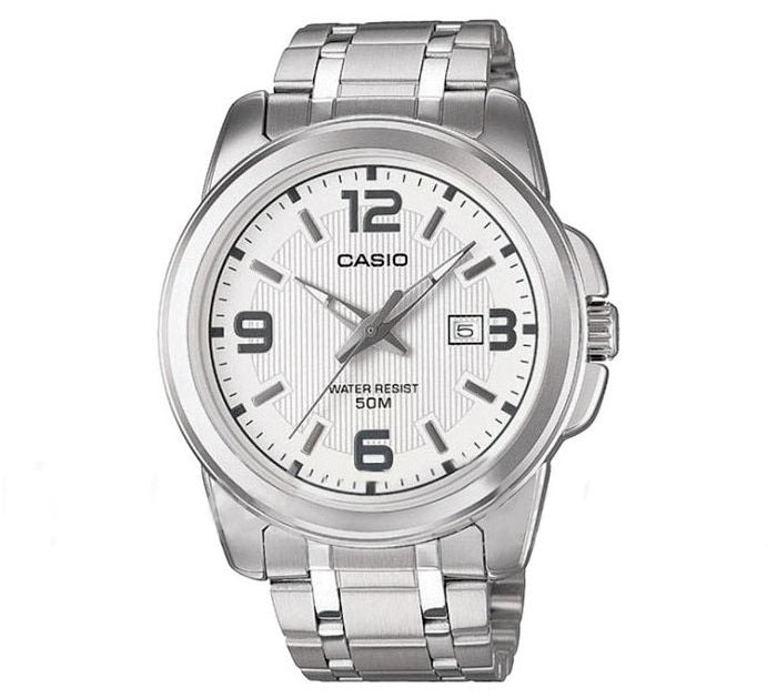 Casio Klassische Herrenuhr (MTP 1314PD 7A, weiß)