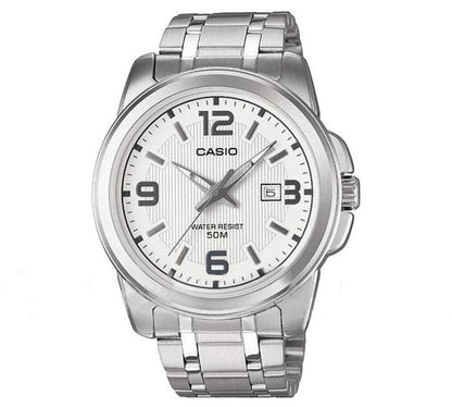 Casio Klassische Herrenuhr (MTP 1314PD 7A, weiß)