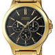 Multifunktions-Herrenuhr MTP-V300G-1A (gold/schwarz)