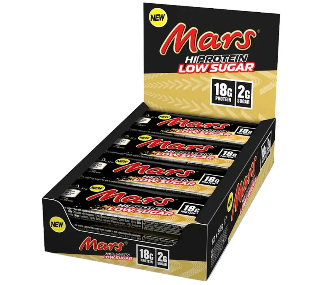 Barre Mars faible en sucre et riche en protéines 12 x 57 g Chocolat au lait