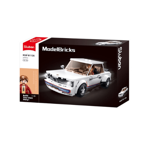 model bricks auto klassisch weiss
