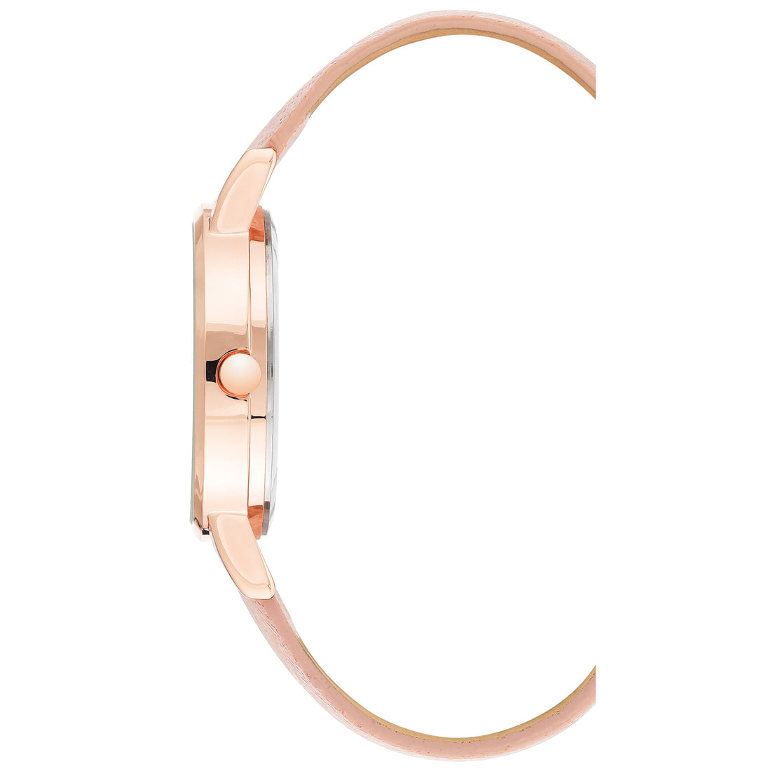 Damen-Analog-Quarzuhr mit roséfarbenem Metallgehäuse und Metallarmband, rosa Zifferblatt