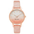Nine West Damen Analog Quarzuhr mit goldfarbenem Metallgehäuse und Metallarmband, graues Zifferblatt