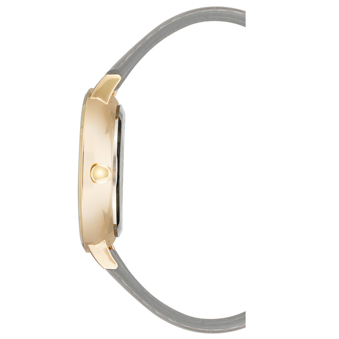 Damen-Analog-Quarzuhr mit grauem Metallgehäuse und Metallarmband, graues Zifferblatt