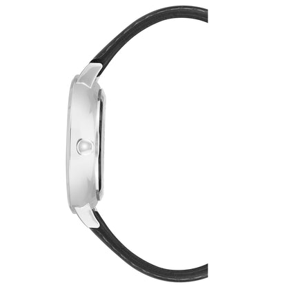 Damen-Analog-Quarzuhr mit Metallgehäuse und Metallarmband in Schwarz, schwarzes Zifferblatt