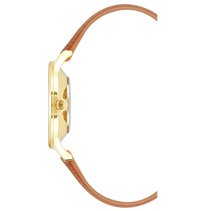 Nine West Damen Analog Quarzuhr mit champagnerfarbenem Metallgehäuse und Metallarmband, champagnerfarbenes Zifferblatt