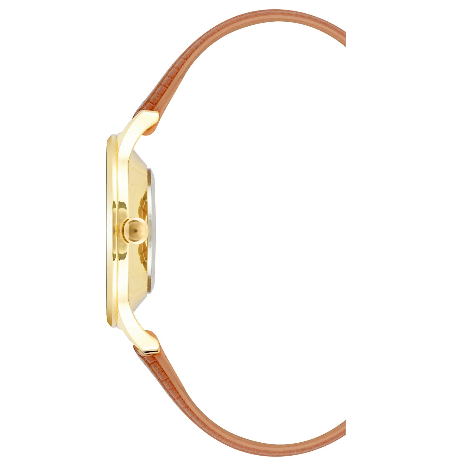 Damen-Analog-Quarzuhr mit champagnerfarbenem Metallgehäuse und Metallarmband, champagnerfarbenes Zifferblatt