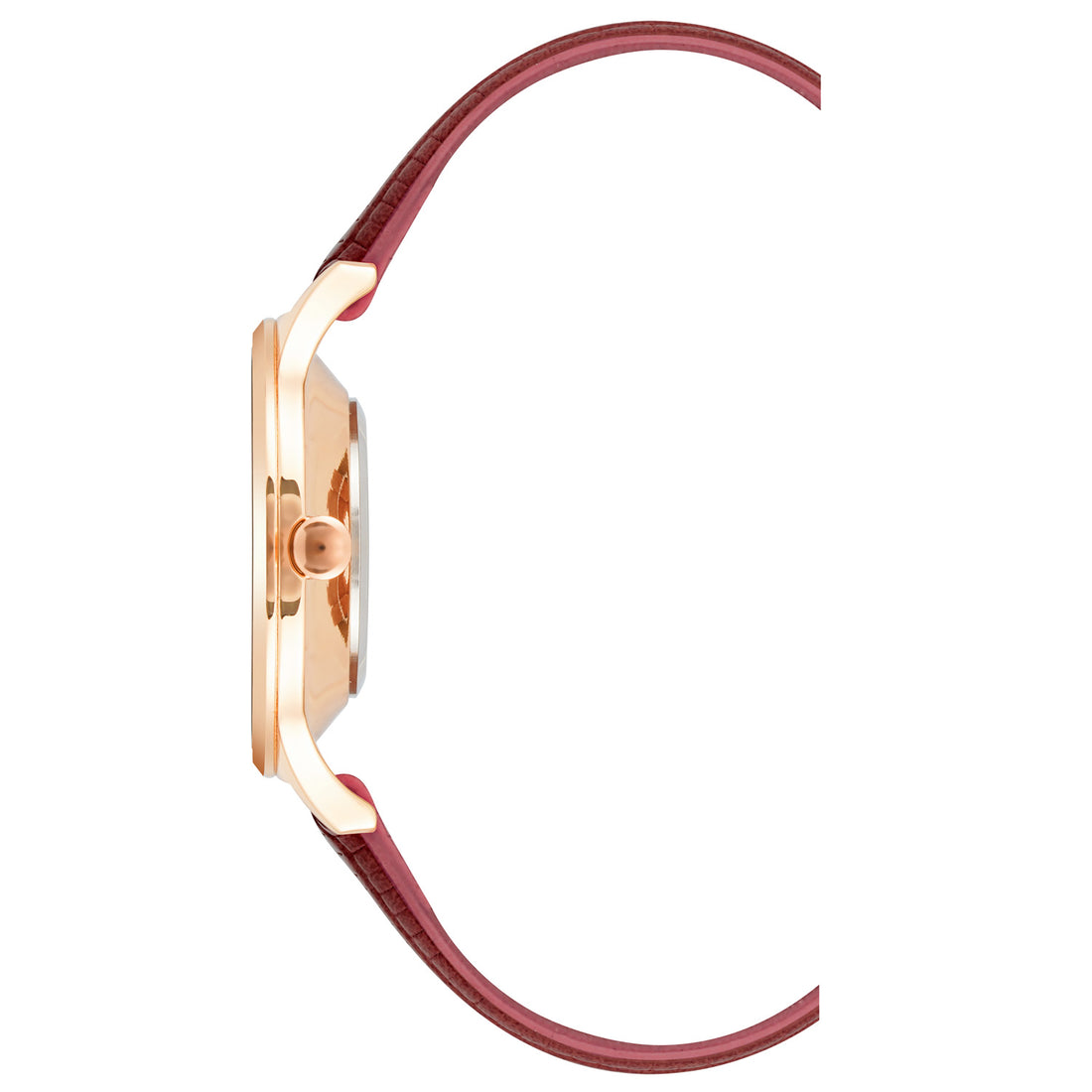 Damen-Analog-Quarzuhr mit roséfarbenem Metallgehäuse und Metallarmband, blaues Zifferblatt