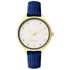 Nine West Damen Analog Quarzuhr mit Metallgehäuse und Metallarmband in Hellblau, blaues Zifferblatt