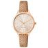 Nine West Damen Analog Quarzuhr mit roséfarbenem Metallgehäuse und Metallarmband, graues Zifferblatt