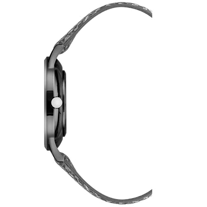 Nine West Damen Analog Quarzuhr mit grauem Metallgehäuse und Metallarmband, graues Zifferblatt