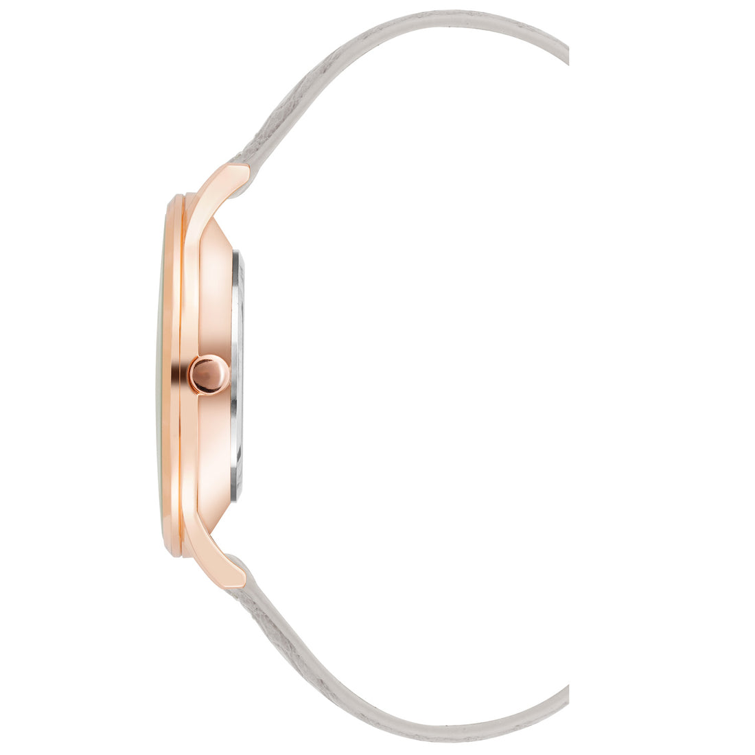 Damen-Analog-Quarzuhr mit roséfarbenem Metallgehäuse und Metallarmband, graues Zifferblatt