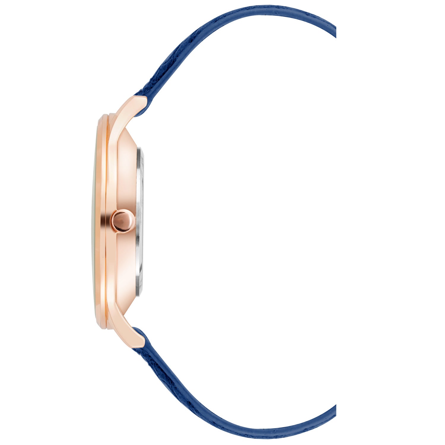 Montre à quartz analogique pour femme Nine West, boîtier en métal rose, bracelet en métal, cadran bleu foncé, NW2560RGNV