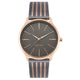 Damen-Analog-Quarzuhr mit roséfarbenem Metallgehäuse und Metallarmband, rosa Zifferblatt