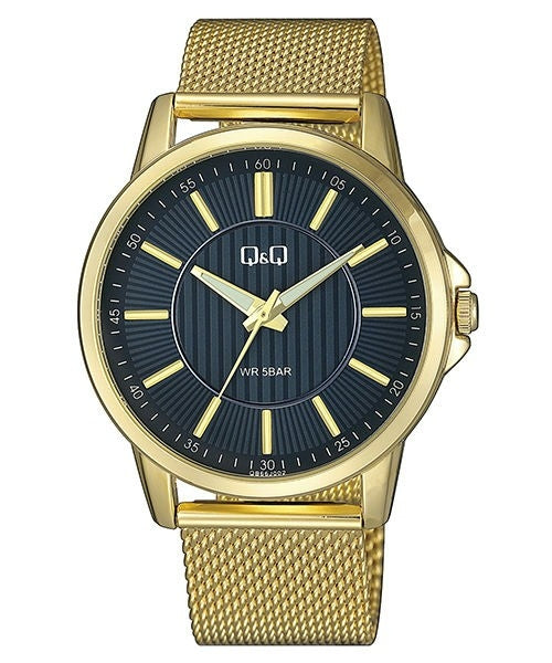 Q and Q Classic Black/Steel Ø44 mm QB66J002Y