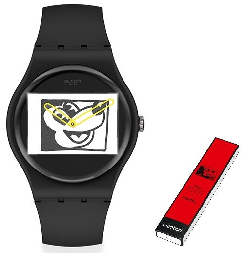 Swatch Mickey Blanc Sur Noir