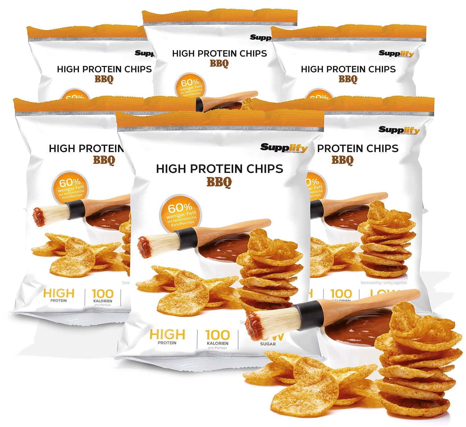 Supplify High Protein Chips 6 x 50g BBQ