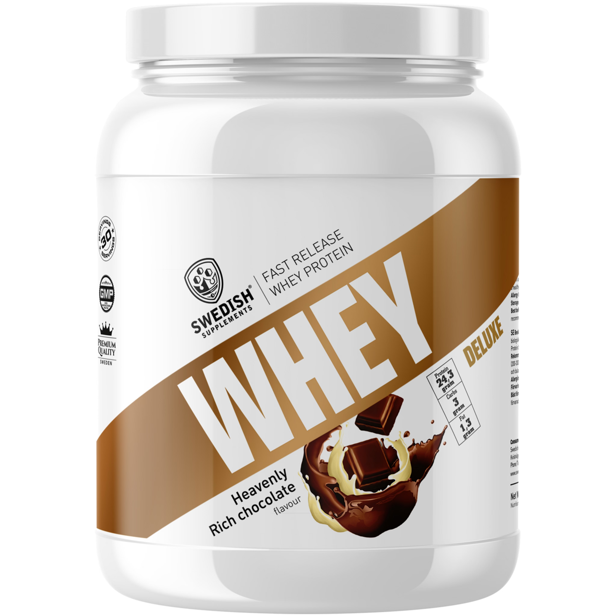 Swedish Supplements Whey Protein Deluxe 1kg Heavenly Rich Chocolate