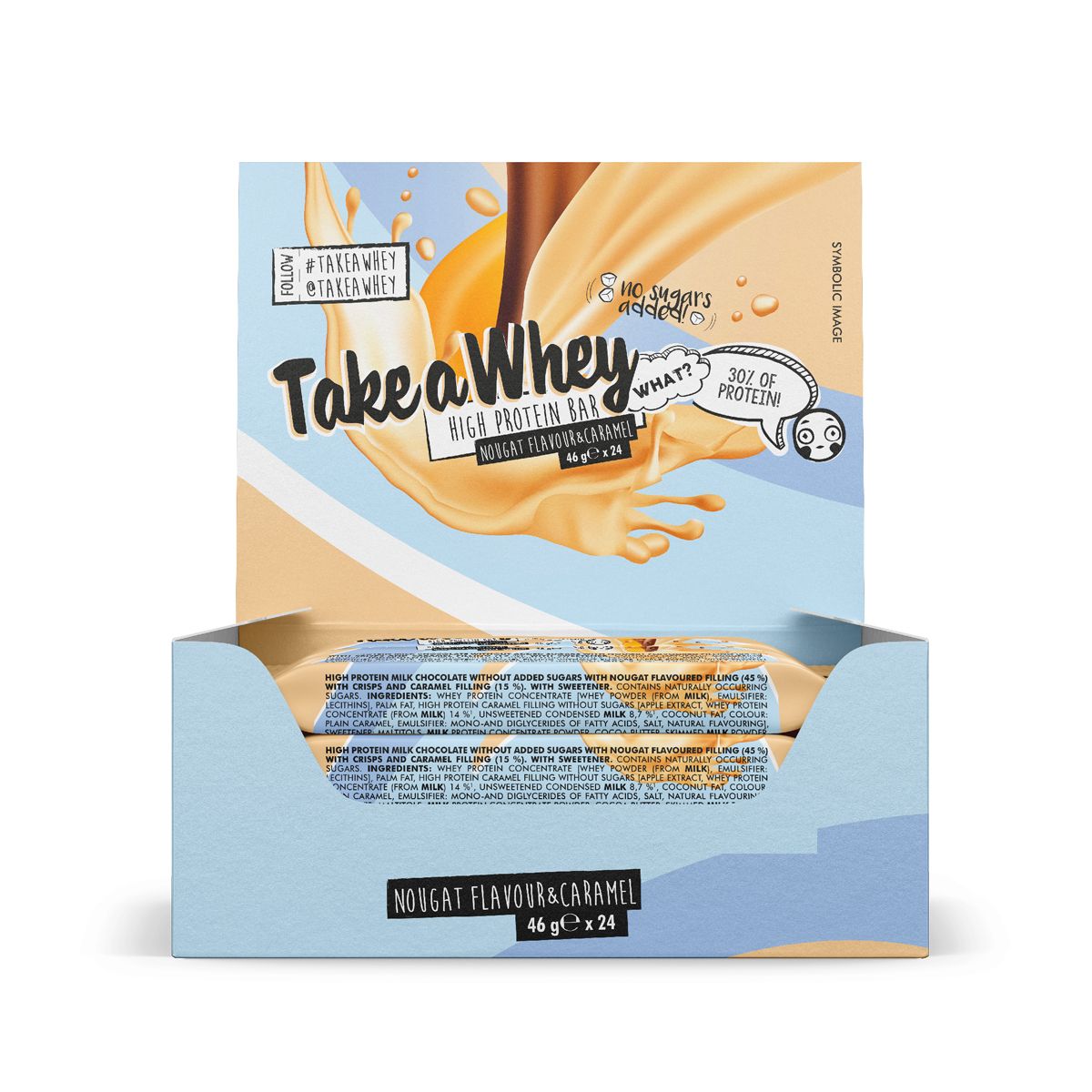 TakeaWhey High protein Bar 24x46g Nougat Caramel