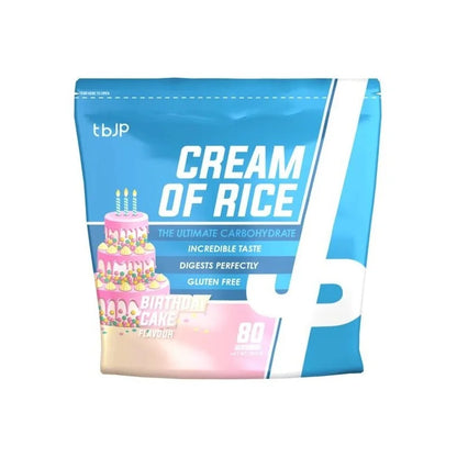Trained by JP Nutrition Cream of Rice 2000g 80 Serv. Birthday Cake