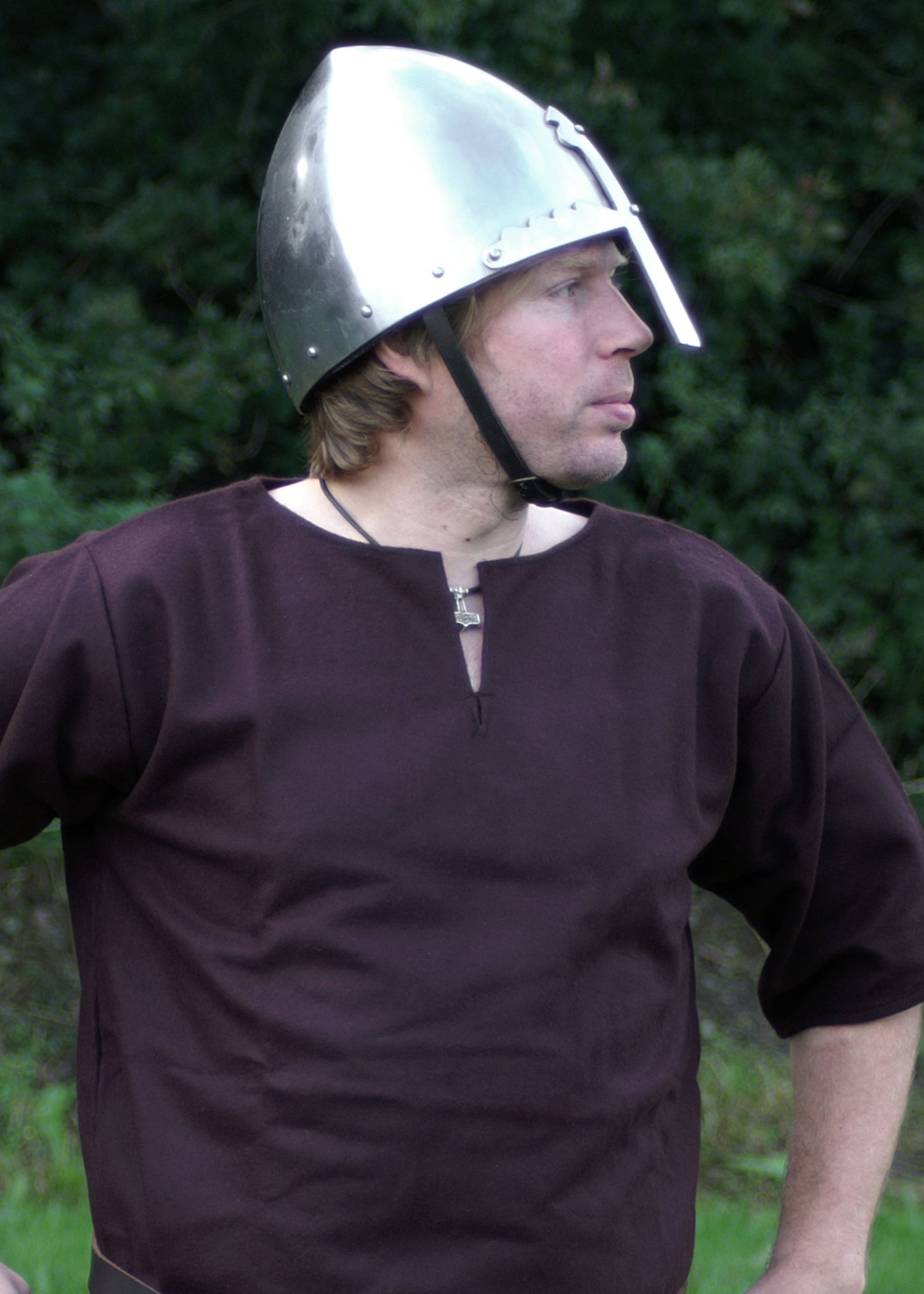 Authentische Wikinger Tunika aus Wolle, Dunkelbraun