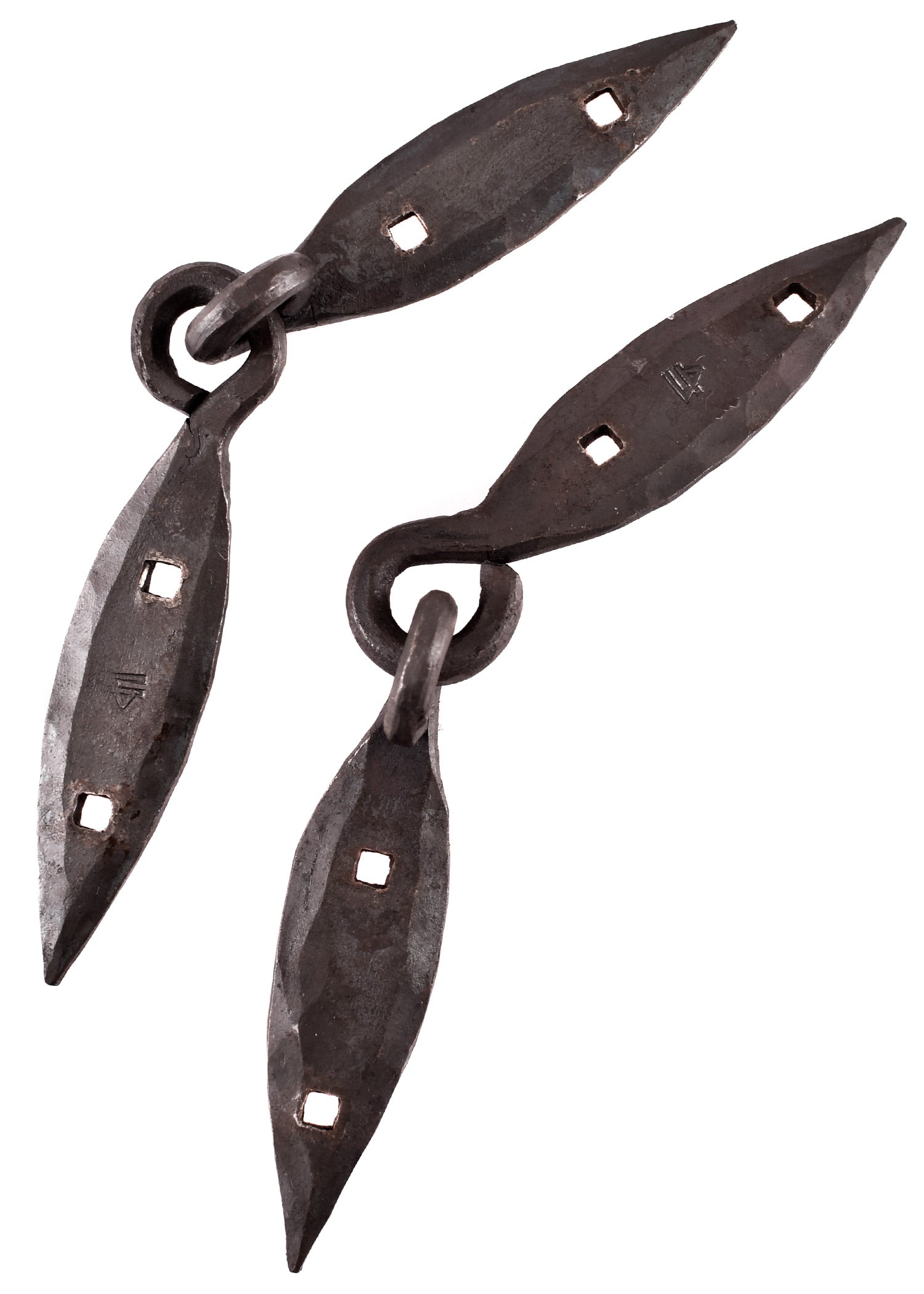 Wikinger Scharniere Paar, 18 cm – handgeschmiedet