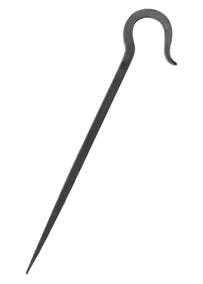 Handgeschmiedeter Zelthering aus Stahl, 34 cm