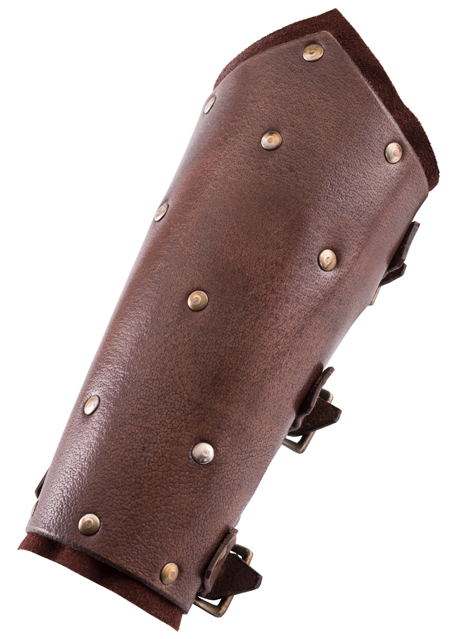 Leder Armschützer mit Nieten &amp; Wildleder (Paar)