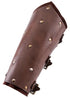 Leder Armschützer mit Nieten & Wildleder (Paar)