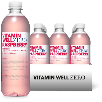 Vitamin Well Drink 12x500ml ZERO Raspberry