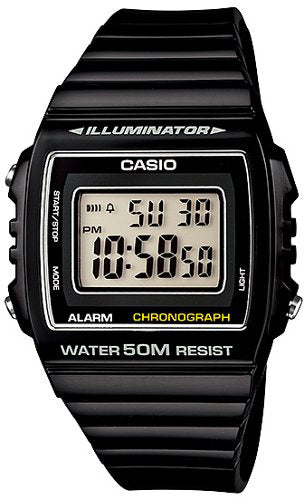 Casio Digitale Sportuhr mit Stoppuhr, Alarm und 50 m Wasserdichtigkeit in Schwarz