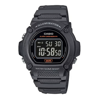 Casio Digitale Sportuhr mit Stoppuhr, Alarm und LED Beleuchtung in Grau