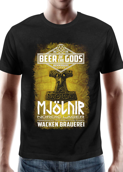 Wacken Brauerei Mjölnir T Shirt: Beer of the Gods Design