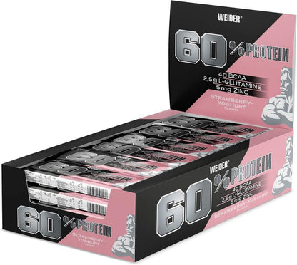 Weider 60 Protein Bar 24x45g StrawberryYoghurt