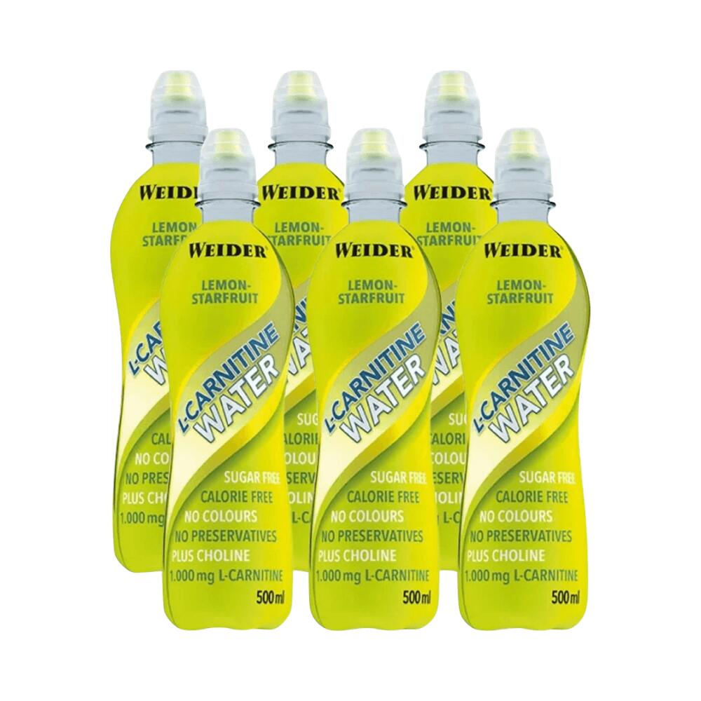 Weider LCarnitine WATER 6 x 500ml LimoneStarfruit