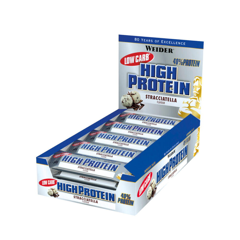 Weider Low Carb High Protein 40 Riegel 24x50g Stracciatella
