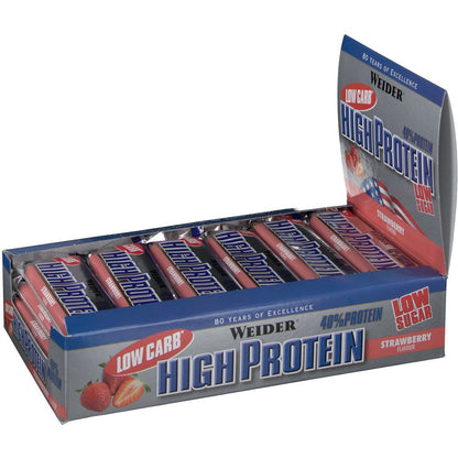 Weider Low Carb High Protein Riegel 20x100g Erdbeere