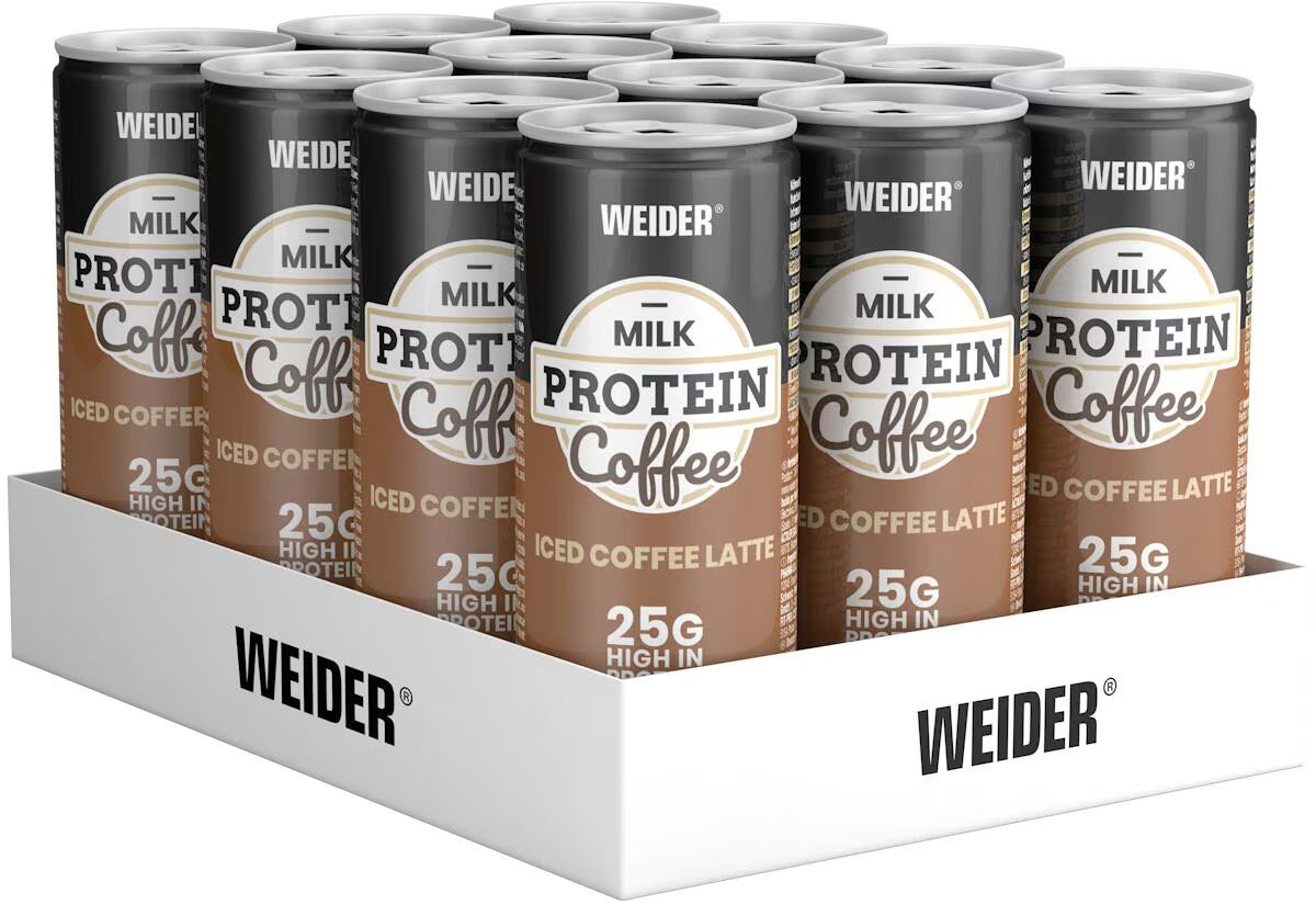 Weider Milk Protein Shake 12x250ml Iced Coffee Latte