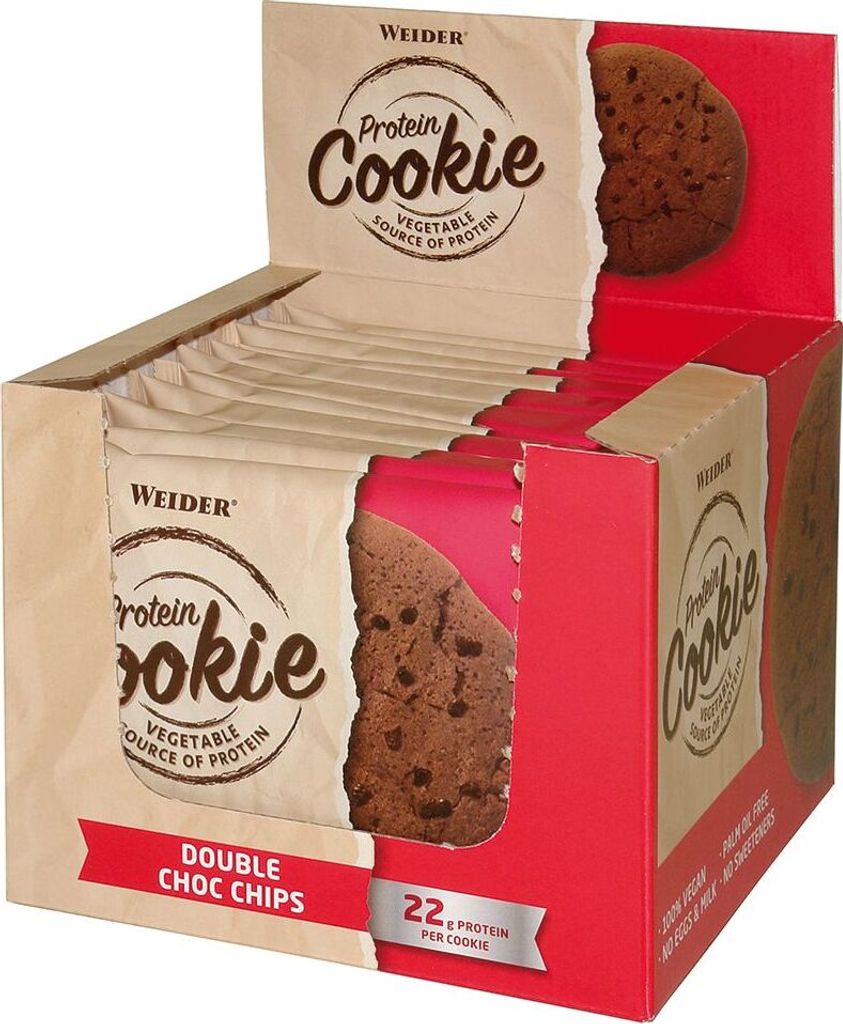 Weider Protein Cookie 12x 90g Double Choc Chips