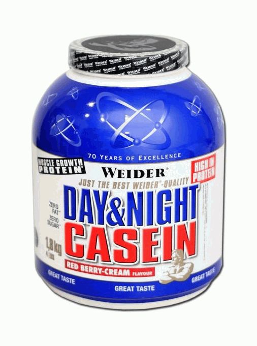 Weider Total Day Night Casein 500g Red Berry Cream