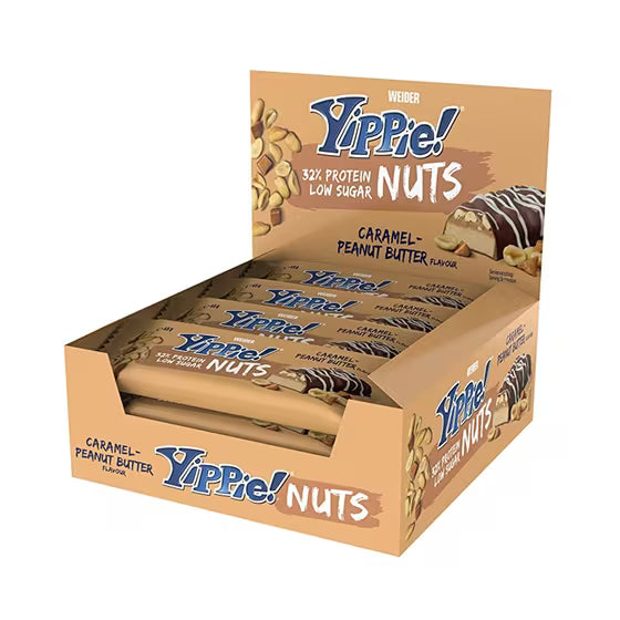 Weider Yippie Riegel 12x 45g ErdnussKaramell