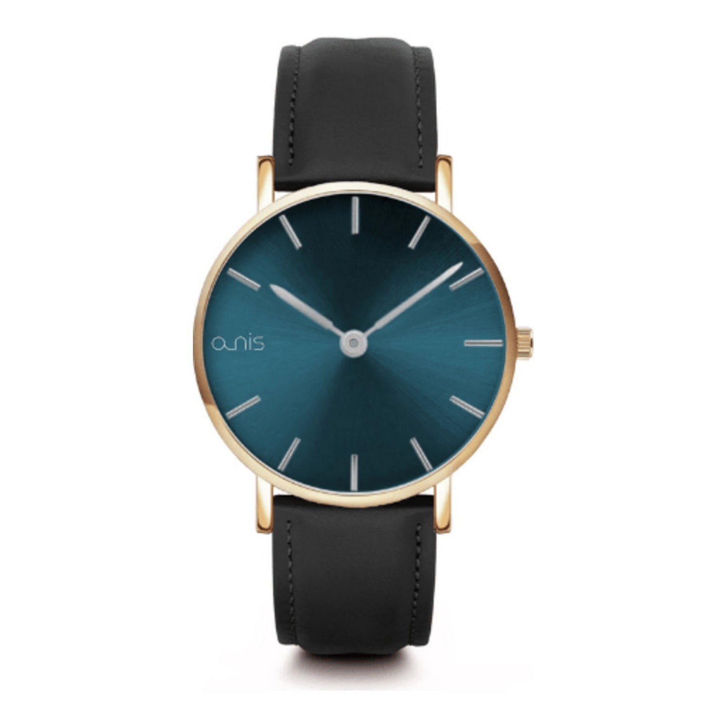 Montre analogique à quartz Nis, en métal avec verre minéral, au design classique.