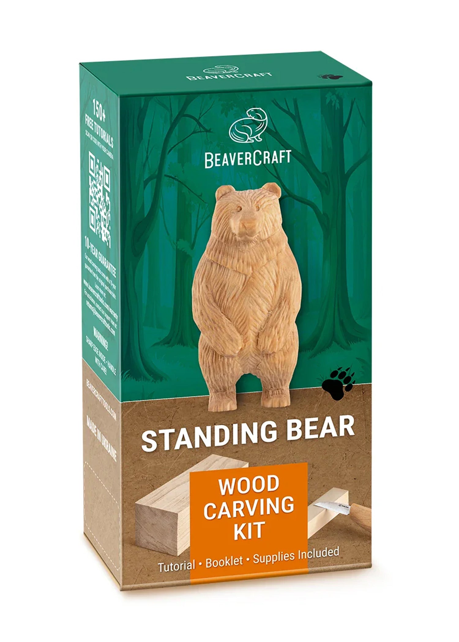 Beavercraft Schnitz Set Stehender Bär: Komplettes DIY Kit