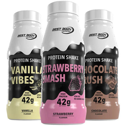 Best Body Protein Shake Rtd 8X 500Ml Pet Flasche Strawberry Smash