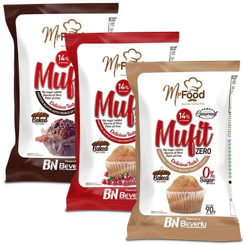 Beverly Nutrition Mufit 24 Stück 12 Packungen 2 Einheiten X 90G Chocolate