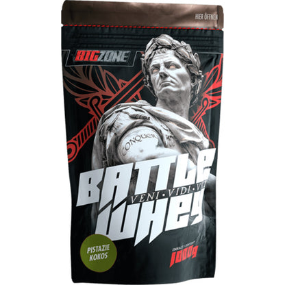 Big Zone Battle Whey 1000G Weiße Schokolade Erdnusscreme