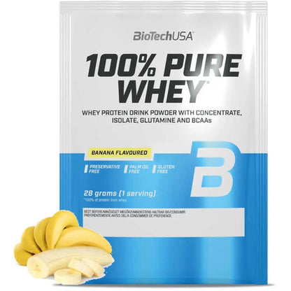 Biotech Pure Whey 28G Proben Samples 50 Stück Vpe Banana
