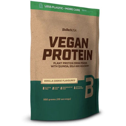 Biotech Vegan Protein 25G Proben Samples 50 Stück Vpe Vanilla Cookie